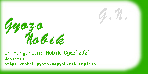 gyozo nobik business card